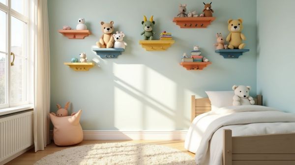 Aménager la chambre des petits avec des patères murales
