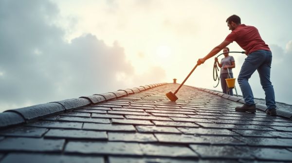 Un toit propre grâce à des méthodes de nettoyage efficaces